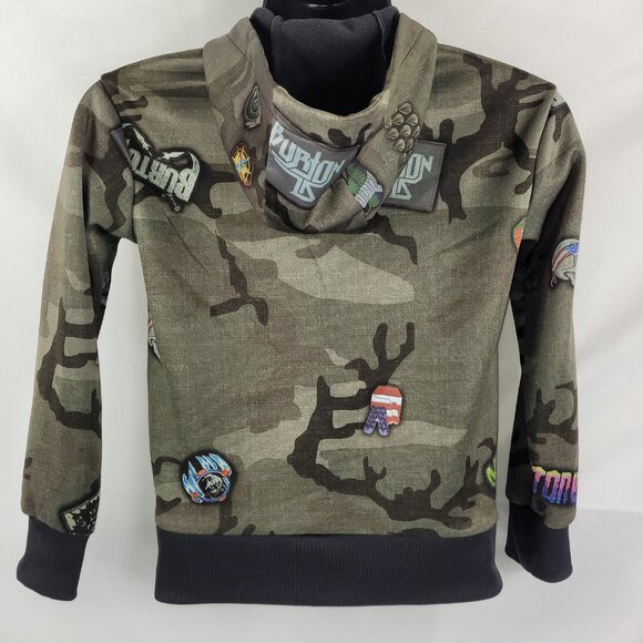 Burton Snowboards Full-Zip Striped Hooded Jacket Youth size Large - Picture 2 of 3